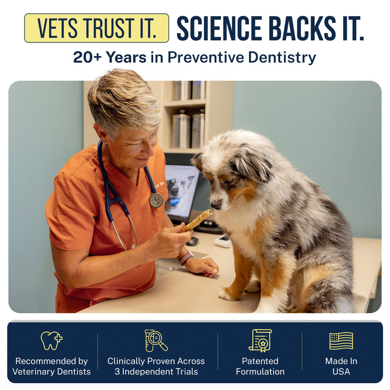 Tartar Shield® Soft Rawhide Dental Chews for Small Dogs | VOHC Accepted | Reduces Tartar, Controls Plaque & Freshens Breath | Vet Recommended | Bacon Flavor | USA Made | 30 Count Small Dog - 30 Ct.
