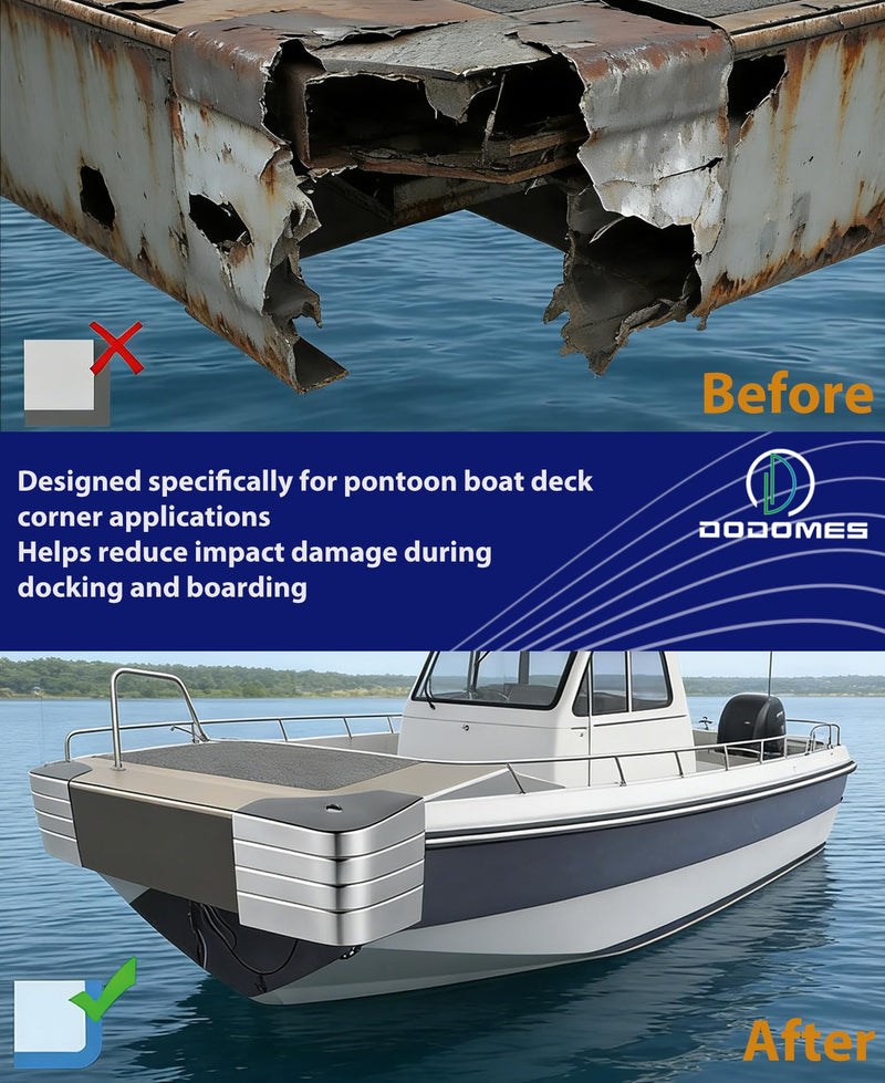 Aluminum Deck Corner Cap Casting for Pontoon Boats Heavy Duty Deck Corner Replacement Weather Resistant Suitable for 90 Rounded Corner Two Silver