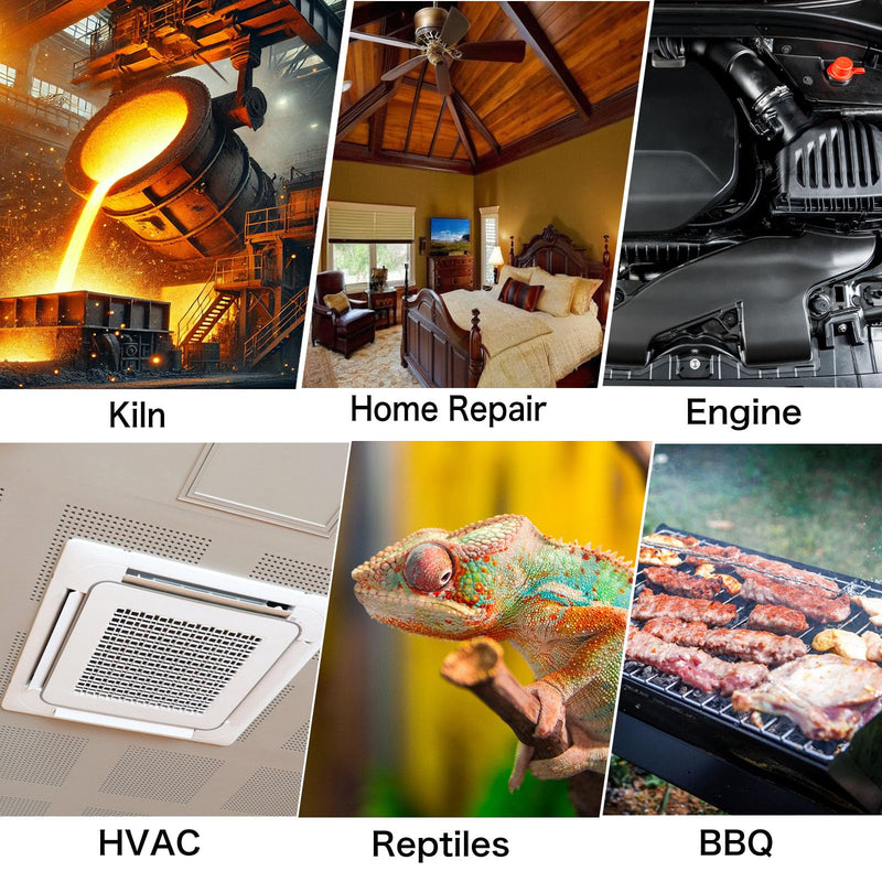 30:1 Infrared Thermometer Gun, -58°F to 2732°F Non-Contact Laser Temperature Gun for Cooking, Pizza Oven, Reptile, Griddle, Digital Heat Gun for HVAC and Industrial Use. Orange
