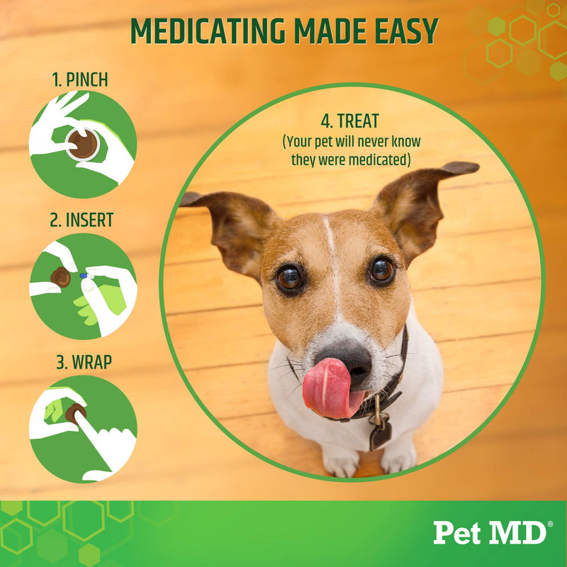 Pet MD Wrap A Pill Bacon Flavor Pill Paste for Dogs - Create a Pocket to Hide Pills and Medication - 59 Servings 4.2 Ounce (Pack of 1)