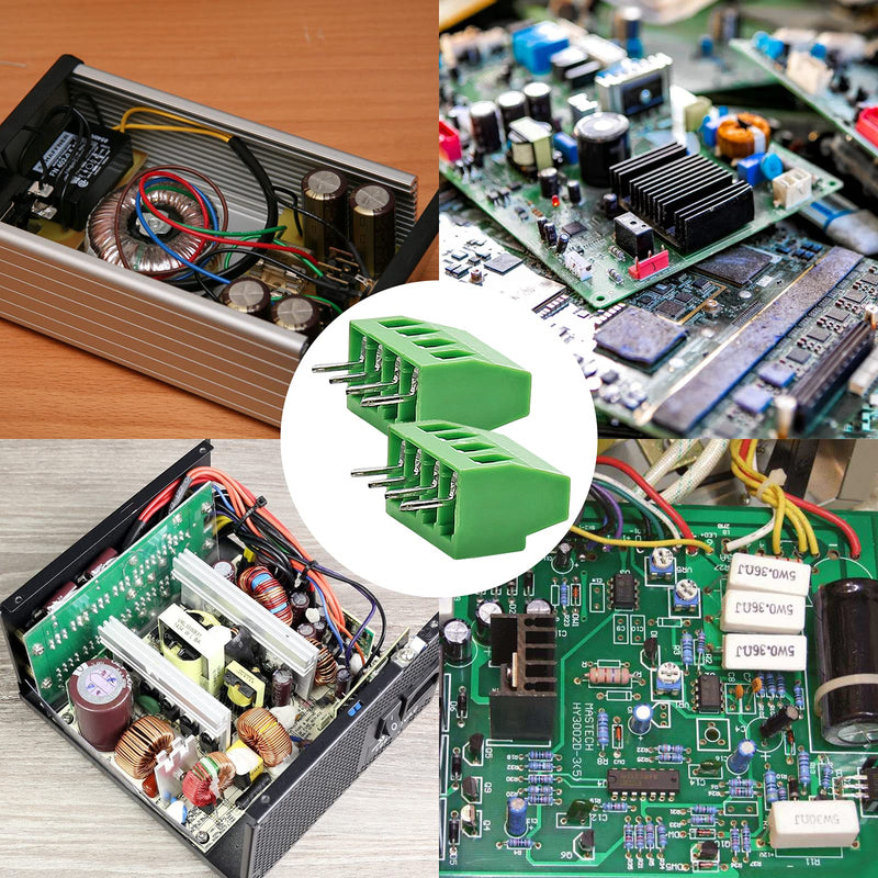 4-Pin 2.54mm Pitch PCB Terminal Block, 150V 6A Mount Screw Terminal Connector (20Pcs) 4 Pin-20 Pcs