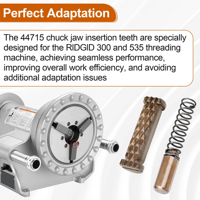 44715 Front Jaw Insert Set fits RIDGID 300 535 Pipe Threading Machines ﻿
