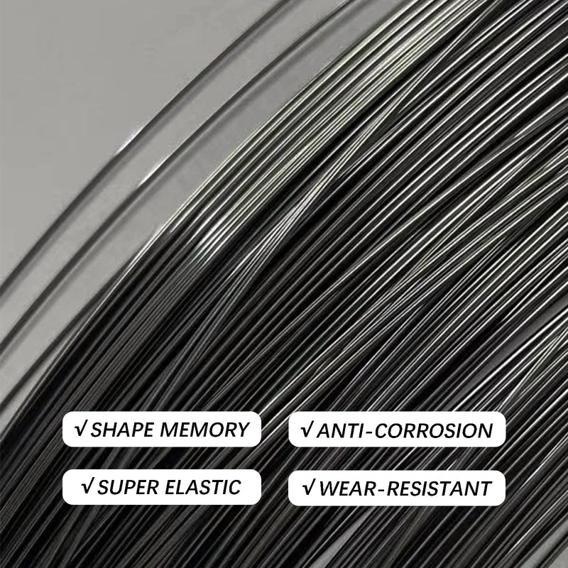 Nitinol Shape Memory Wire 0.5mm x 16.4ft Black Super Elastic Nitinol Wire Pre-Trained Straight, High Flexibility, Corrosion-Resistant NiTi for Robotics, Science Kits & DIY Projects 0.5mmx5m (0.0197"x16.4ft)