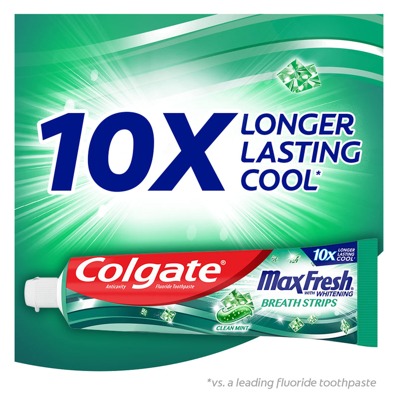 Softsoap Body Wash, Coconut Butter Scrub, Exfoliating Body Wash, 20 Ounce, 4 Pack & Colgate Max Fresh Whitening Toothpaste with Mini Strips