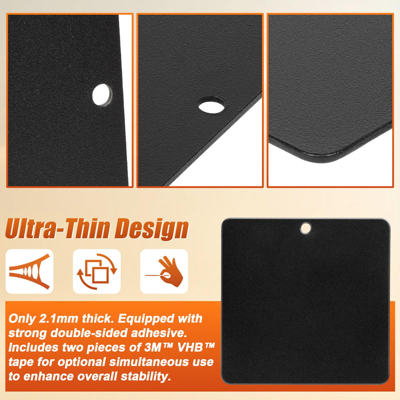 Self-Adhesive Magnetic Mount Pad for Aluminum Cabs, 8 Count, Ideal for Magnetic Light Mounts, for Light Bars, Strobe Beacons, Spot Lights with High-Tack 3M Adhesive and affixed, 8895404