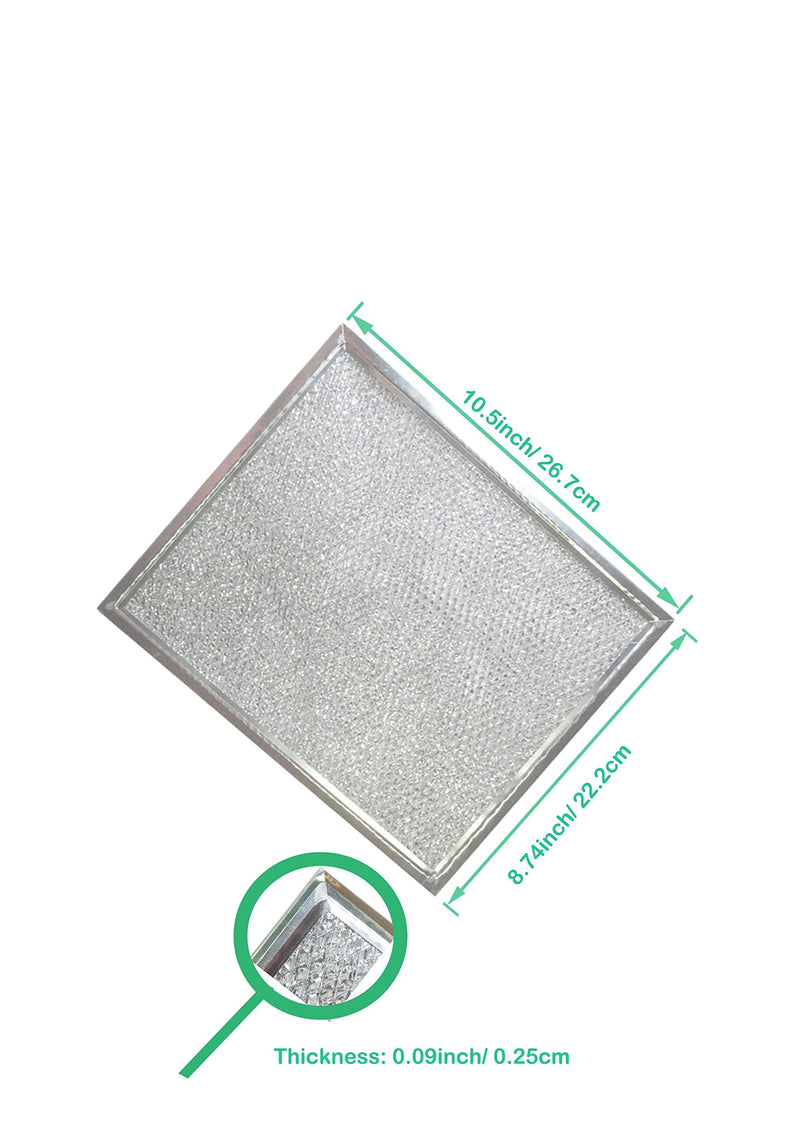 97006931 [OEM PART#S97006931] Broan Nutone range hood grease filter replacement Compatible with BP29 exhaust fan 88150 99010121 10-1/2 x 8-3/4 x 3/32 (10.5 x 8.75) Inch Aluminum 2 Pack