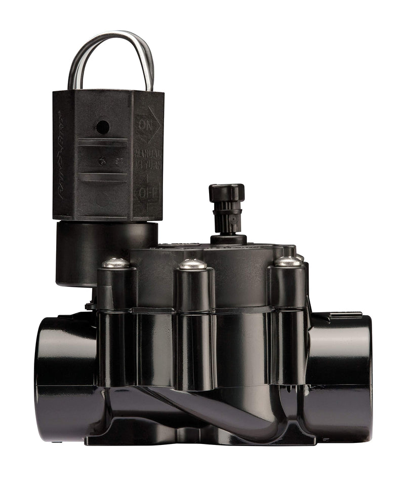 Rain Bird CP075 In-Line Automatic Sprinkler Valve, 3/4" Threaded x Female, Black 0.75 Inch