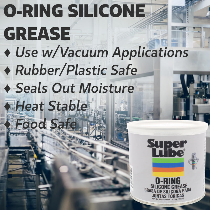 Super Lube Silicone O-Ring Grease Non-Curing Compound (Translucent White, 3oz Tube) | NSF Certified Food Grade & Clean | Heat Stable Pack of 1