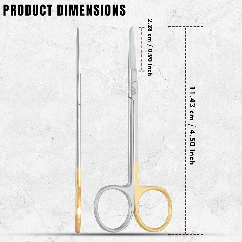Premium Quality Suture Scissors with Extra Fine Sgarpness (11 CM) 11 CM