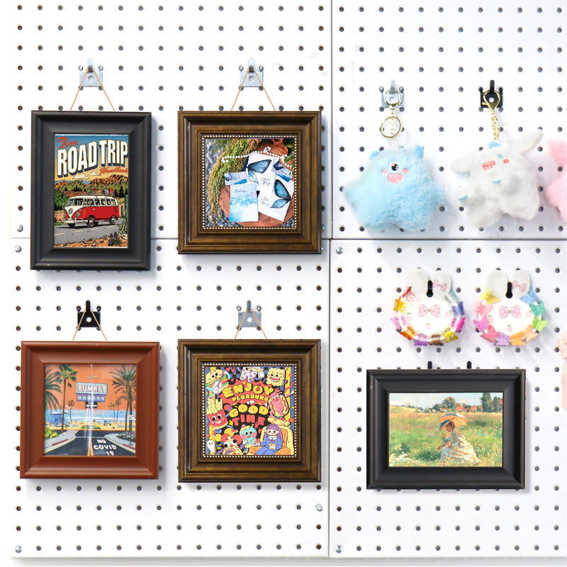 HUHOLE Pegboard Hooks - 20PC - Black Powder Coated - Heavy Duty Peg Board Hooks for Hanging - Versatile and Stylish Peg Board Hooks, Highly Adaptable, Durable and Built to Last, Easy to Use 20