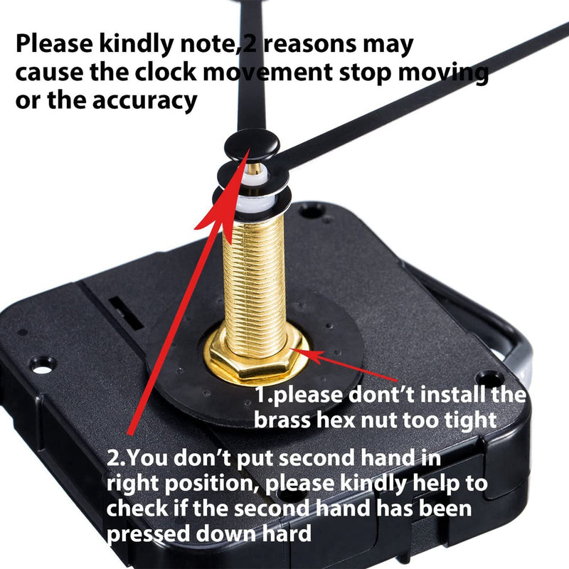 Mudder Long Shaft Movement, 4/5 Inch Maximum Dial Thickness, 1-1/5 Inch Total Wave Thickness