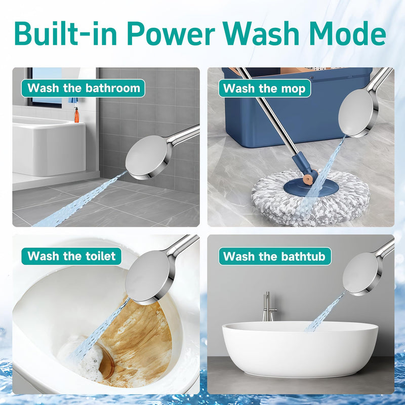 Round large panel showerhead (white) White