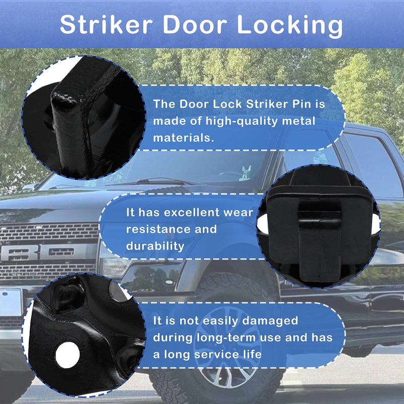 Striker Door Locking 9L3Z1522008A Compatible with Ford F-150 2009-2014,Striker Door Locking Mechanism Left Right Front (2 Pcs) 2 Pieces