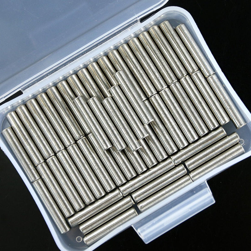 Swpeet 50Pcs 5mm x 25mm Dowel Pin Shelf Support Pegs, Stainless Steel Polished Nickel Shelf Support Pin Fasten Elements Perfect for Fixing a Component's Position Join Components Dowel Pin - 50Pcs