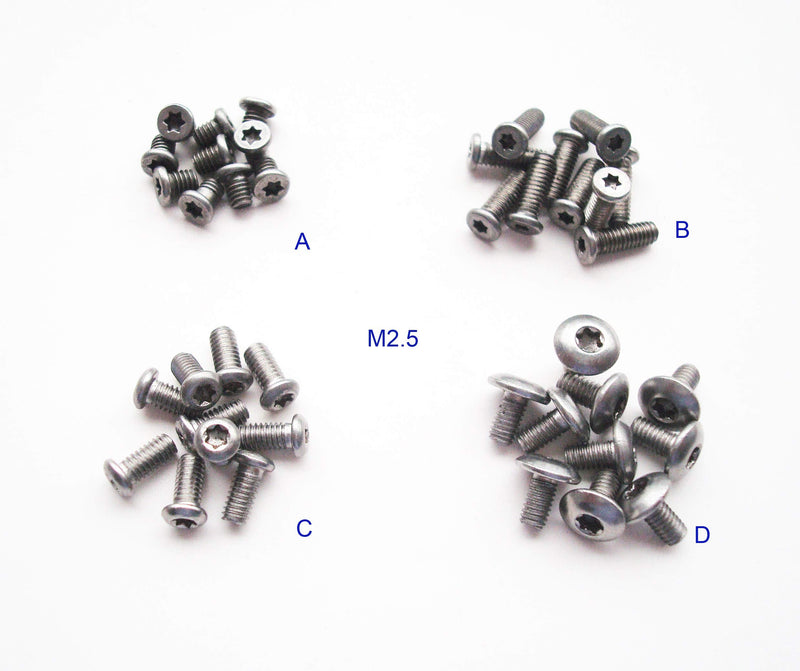 Reluen Pocket blade handle screws,folding knives hilt fasteners,shaft pivot pin rivets, pack of 40 pieces M2.5 (M2.5)