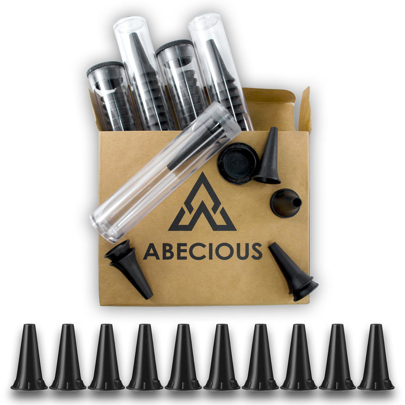 Diagnostic Otoscope Covers – Pack of 50 Universal, High-Quality Disposable Plastic Ear Otoscope Specula Tips (25 of Each Size: 2.5mm & 3.5mm) for Adults & Children