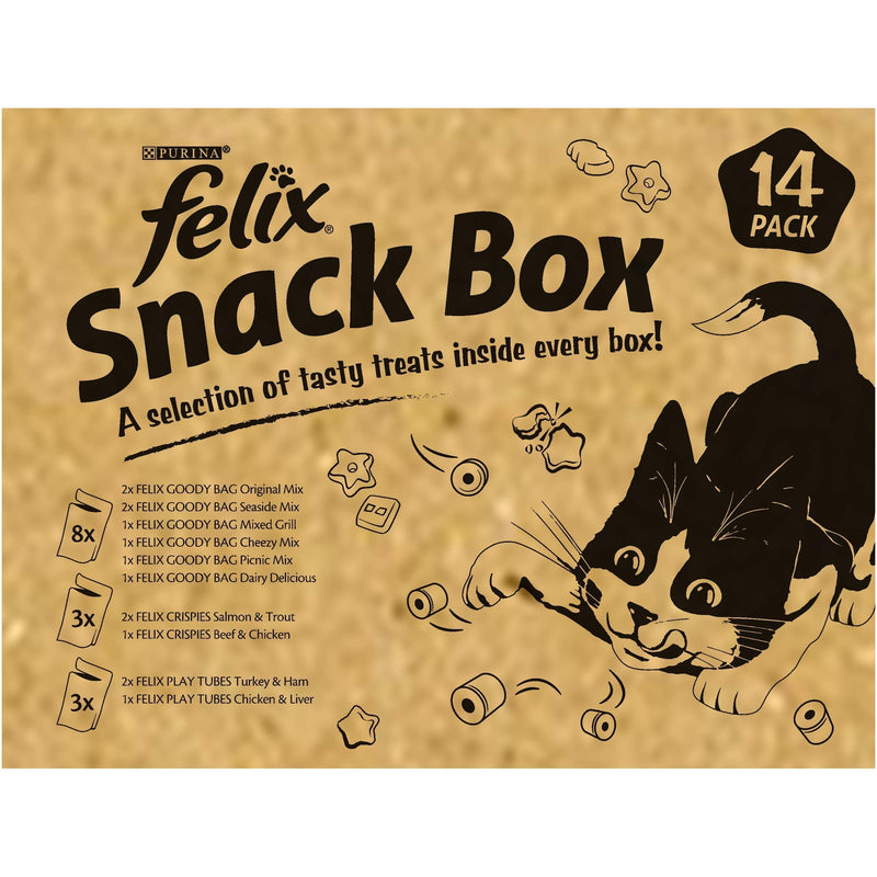 Felix Cat Treats Mixed Snack Box, 765 g, Pack of 14 - PawsPlanet Australia