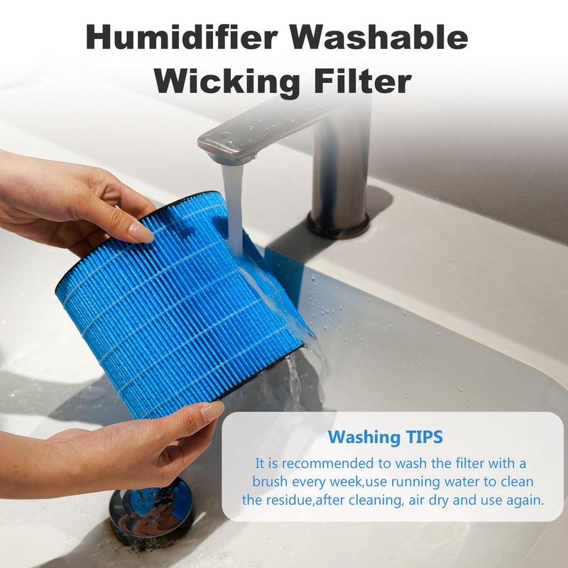 Washable Kilo PRO Humidifier Filter Replacement, Wicking Filter, Compatible with MIRO PRO and Kilo PRO Purifier & Humidifier 2-in-1, 2-Pack