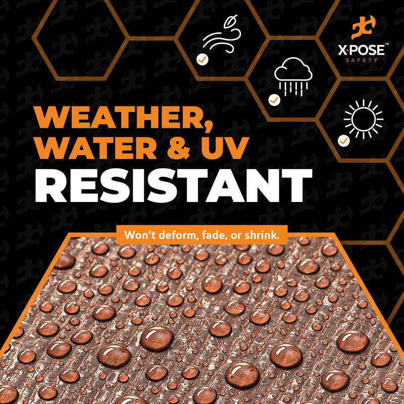6' x 8' Super Heavy Duty 16 Mil Brown Poly Tarp Cover - Thick Waterproof, UV Resistant, Rip and Tear Proof Tarpaulin with Grommets and Reinforced Edges - by Xpose Safety 6' x 8'