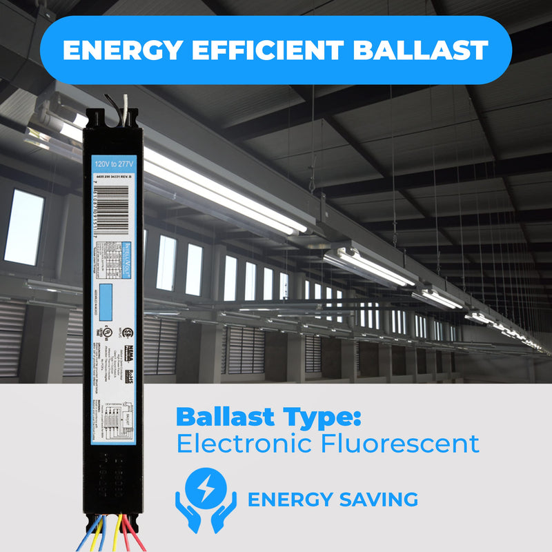 Replacement for ICN-4P32-SC 3 & 4 Lamp T8 Fluorescent Electronic Ballast - Standard and Energy Efficient Ballasts - 120-277 Volt - Instant Start - UL Approved - OL-45323 4P32