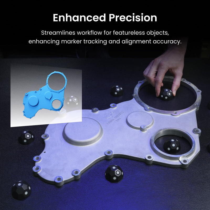 Revopoint 6 Pieces 3D Magnetic Dome Marker Kit for 3D Scanning, 3D Scanning Markers for 3D Scanners, 3D Tracking Dots for Preventing Tracking Loss and Enhance Accuracy, 3D Reference Point Marker