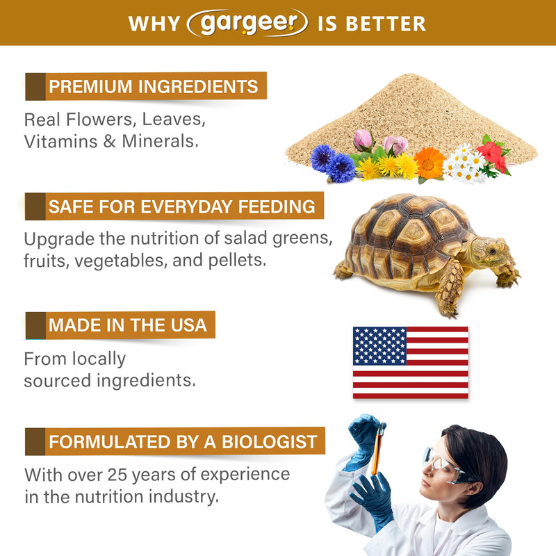 2oz Desert/Grassland Tortoise Food Supplement, Flower Salad Mix Topper. Supercharge Appetite, Health & Immune System. Complete Diet, Rich with Vitamins, Made in The USA. Enjoy! Grassland Tortoise Topper 2 Ounce (Pack of 1) - PawsPlanet Australia