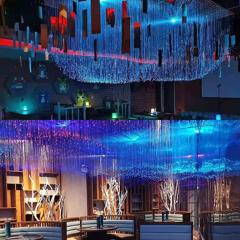 AMKI Plastic 0.08in/2mm Diameter 164ft(50Meter) PMMA Fiber Optic Roll End Glow Cable for All Kind Led Star Ceiling Light Kit