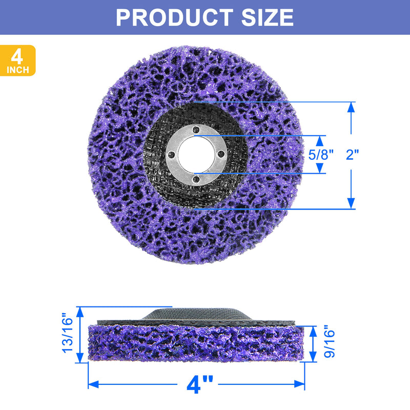 5 Pack 4" x 5/8" Paint Stripping Disc for Angle Grinder Rust Removing Wheel Metal Grinding Quick Sanding Replacement