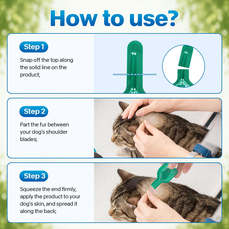 Topical Flea and Tick for Cats: Waterproof Topical Cat Flea and Tick Fast-Acting & Long-Lasting at Home, Control for Cats Over 1.5 lbs and 8 Weeks or Older