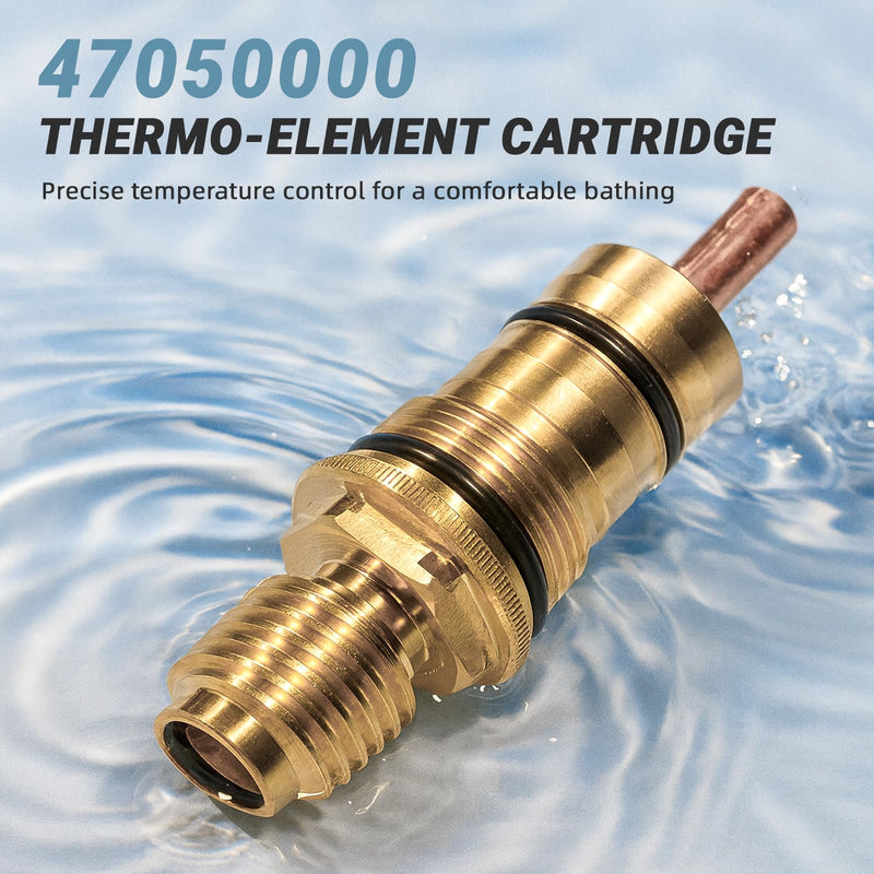 47050000 Thermostatic Cartridge Fit for Grohe Shower Cartridge - Replace for Grohe 1/2" Thermo-Element Cartridge Valve