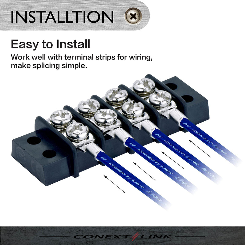 Conext Link STU-6R25 Un-Insulated Spade Terminal 25 Pack (#6 Stud, 22-18 Gauge) #6 Stud