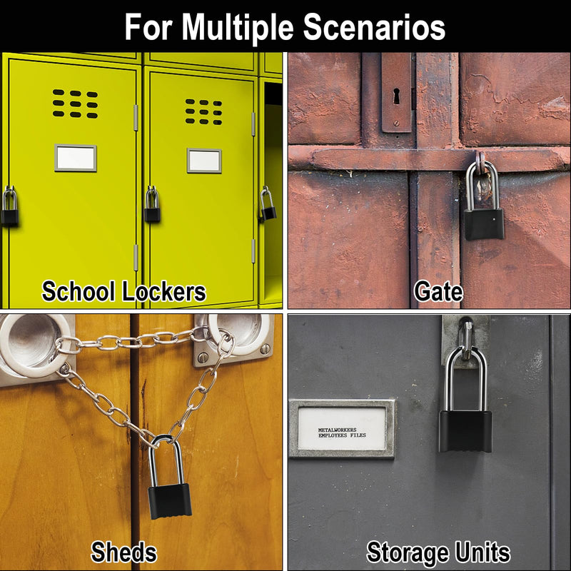 2pcs Combination Lock, 4-Digit Heavy Duty Combo Lock, Combination Padlock Outdoor Waterproof Gate Locks for Outdoor Fence, Locker, Sheds, Gym, Gate Hasps (2pcs, Long Shackle) 2pcs-Smooth