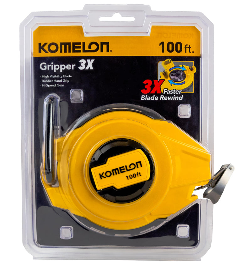 Komelon 9911 Gripper Evolution Tape Measures, Small, Yellow/Black