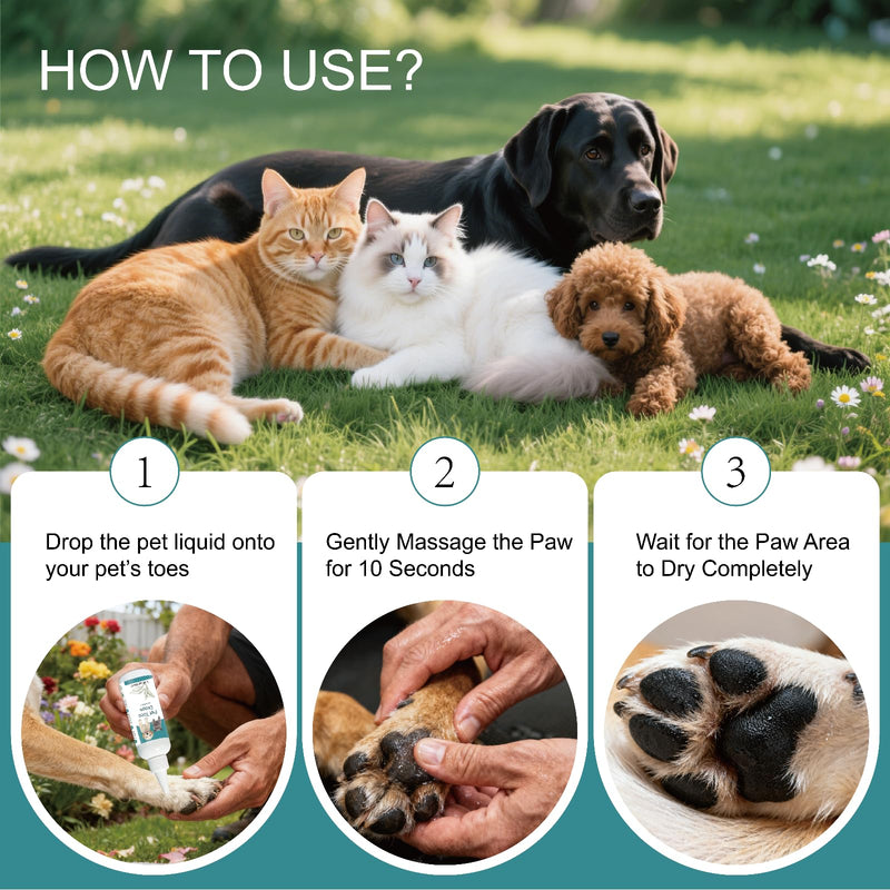 No-Rinse Dog Paw Cleaner 3.4OZ - pH-Balanced Paw Cleaner for Dogs & Puppies, Cleans Mud Dirt Stains, Soothes Irritation, Moisturizes, Safe for Sensitive Pets, Travel-Friendly