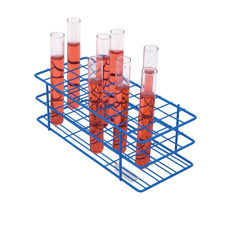 SP Bel-Art Poxygrid Test Tube Rack; For 16-20mm Tubes, 40 Places, Blue (F18762-0001) Made in USA