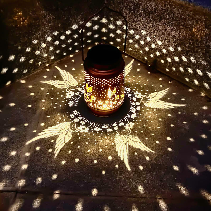 Hummingbird Solar Lantern Outdoor Hanging, Metal Bird Decor Waterproof LED Decorative Light for Garden Patio Yard Lawn Backyard Front Porch, Christmas Thanksgiving Birthday Gifts for Women Mom Grandma 1 Hummingbird