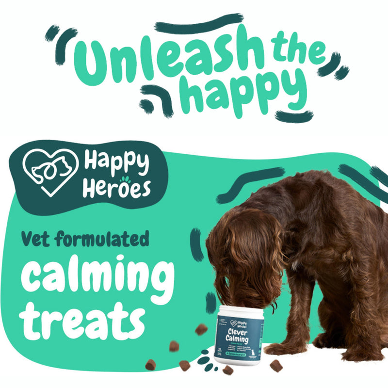 Clever Calming Dog Treats, 100% Natural Supplement, Behavioural Health, Reduces Stress, Fear, Hyperactivity, Aggression, Provides Dog Anxiety Relief & Relaxation - PawsPlanet Australia