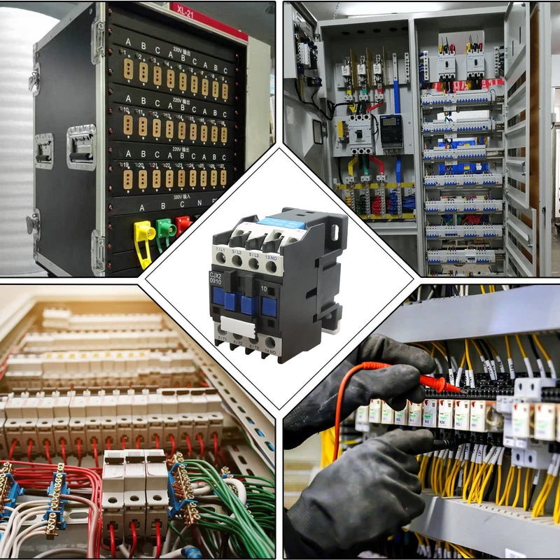 AC Contactor CJX2-0910 Coil 110V 9A 50/60Hz 3 Phase 1NO (Normally Open) Motor Contactor CJX2-0910, 110V