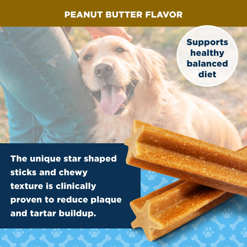 American Kennel Club Dentacare Large Breed Peanut Flavored Dental Dog Treats, Naturally Flavored, 15 Count Peanut Butter 15 Count (Pack of 1) - PawsPlanet Australia