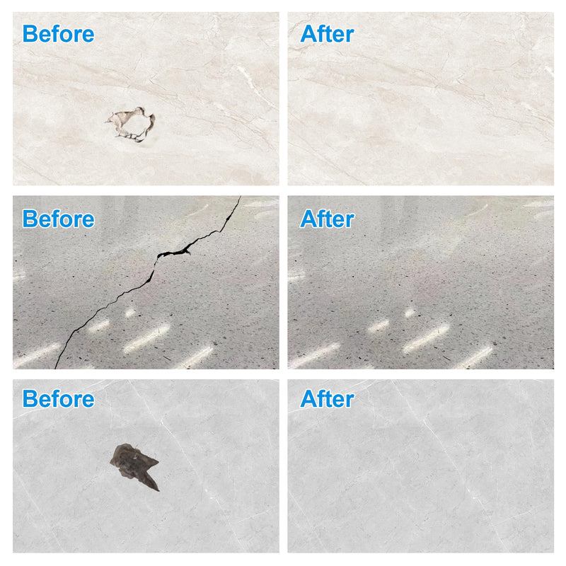 Marble and Granite Repair kit, Quartz Countertop Repair Kit for Chip Dents Cracks Holes Scratchs, Premium Marble Granite Quartz Laminate Formica Travertine Corian Stone Epoxy Filler
