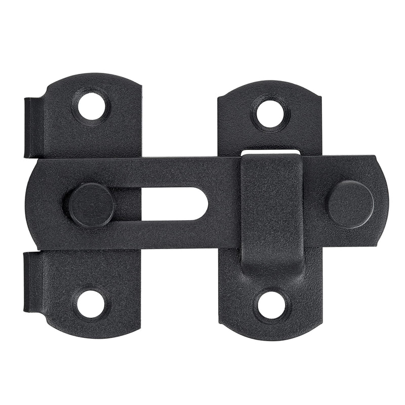 4 Packs Barn Door Latches，2.75” x 2.02” Matte Black Stainless Steel barn gate flip Door Latch Bi-fold Door Lock,Sliding Door Gate Latches Antique Lock Wine Cabinet Closet Door Latches Small_Matte Black 4