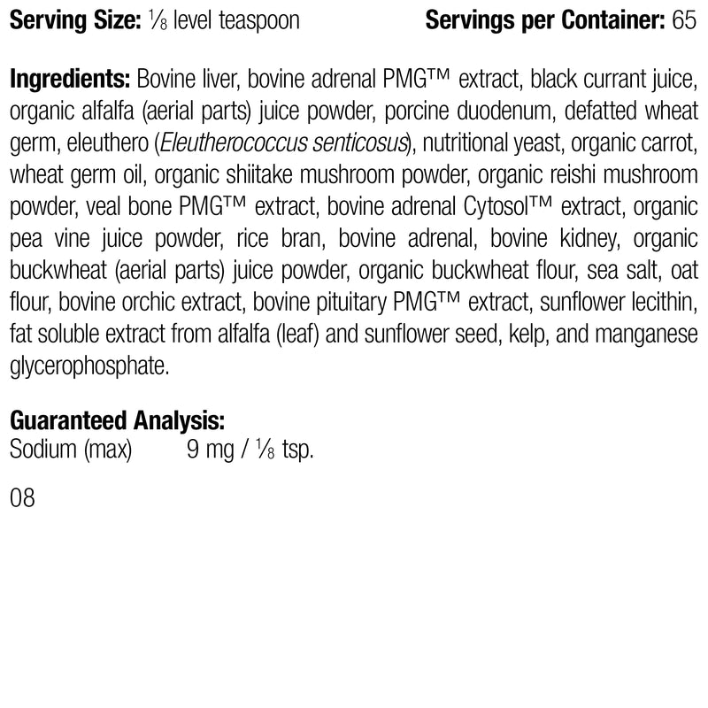 Standard Process Canine Adrenal Support - Canine Support Supplement for Adrenal Health - Nutritional Supplement for Liver & Kidney Support - Powder Dog Supplement Formula to Aid Adrenal Glands - 25 g 25 Grams (Pack of 1) - PawsPlanet Australia