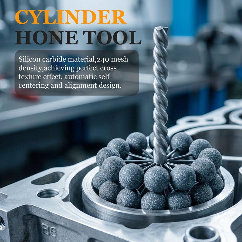 3 Inch Cylinder Hone Ball Brush – 240 Grit Silicon Carbide, Flexible Honing Tool for Deburring & Cross-Hatching, Ideal for Honing Cast Iron, Steel, and Stainless Steel Engine Cylinders