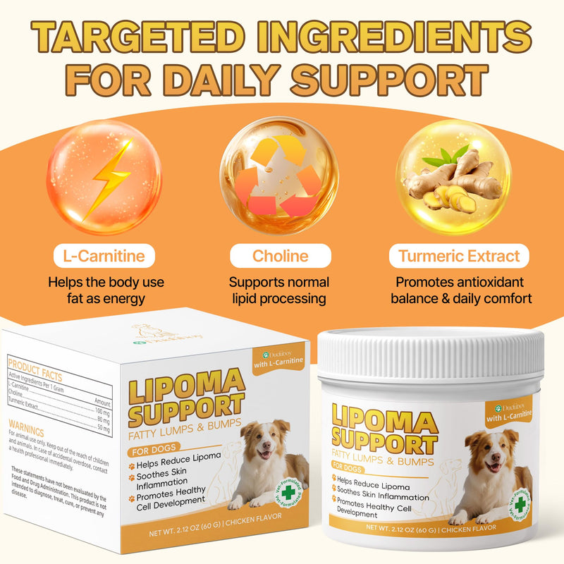 Lipoma Treatment for Dogs, Guard for Dogs Lumps and Bumps, Helps Shrink Fatty Tumors Naturally, Reduces Lipomas inDogs with L-Carnitine & Antioxidants, Supports Fat Metabolism, Vitality, Longevity
