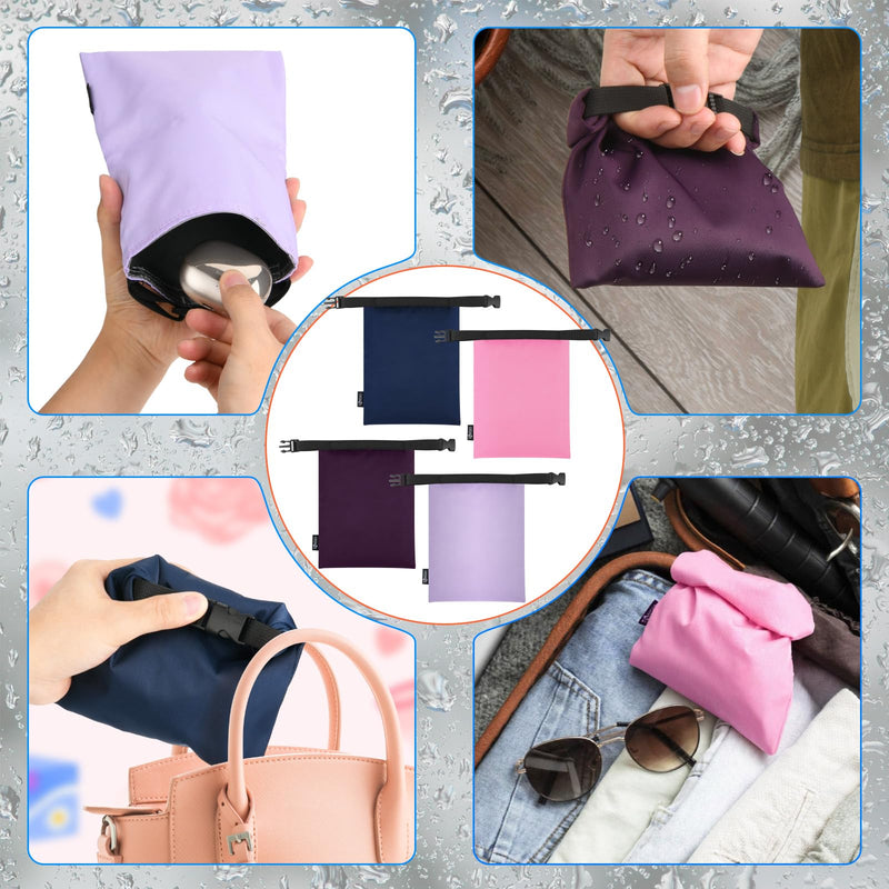 Cosmos 3 Pcs Waterproof Dry Bag, Mini Waterproof Pouch Portable Dry Sacks Small Roll Top Storage Bag for Outdoor Travel Kayaking Boating Camping Hiking (Medium Size - 4 Pcs) Medium Size - 4 Pcs