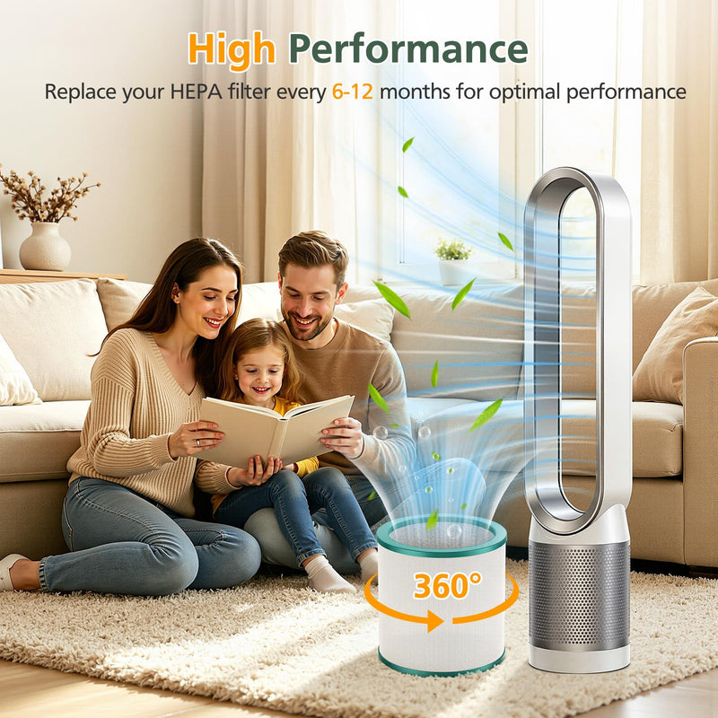 TP01 TP02 Filter Replacement Compatible with Dyson Pure Cool Link, 2 Pack TP02 2 Pack