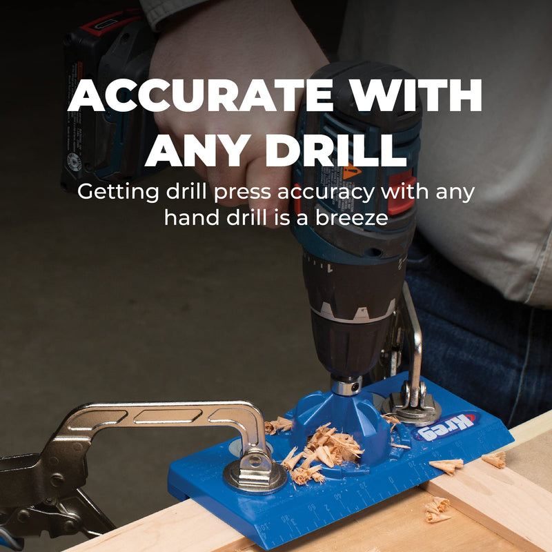 Kreg KHI-Hinge Concealed Hinge Jig - Drill Perfect Holes for Cabinets & Hardware Installation - Holiday Home Improvement Gifts for Him