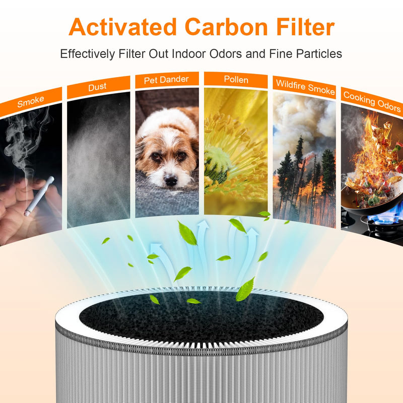 2 Pack C610 Replacement Filter Z Compatible with Winix C610 Air Purifier 2 Pack Grey