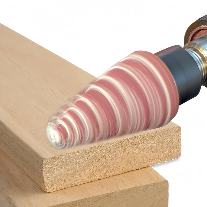 NACX 6mm x 25mm Cone Shape Abrasive Sandpaper Cone Shape Abrasive Sander, 80 Grit 1/4" Shank, 15Pcs - NewNest Australia