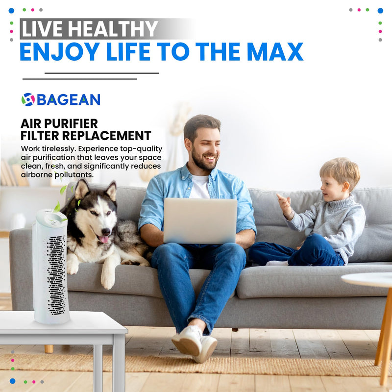 Bagean HEPA Filter U Compatible Honeywell Air Purifier Filter Replacement (2-Pack)